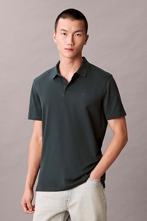 Erkek Supima Chest Polo T-Shirt - Yeşil - Calvin Klein