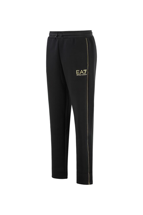 Erkek Tam Kalıp Gold Şerit Detaylı Eşofman Altı - Siyah - Ea7