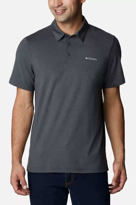 Erkek Tech Trail Kısa Kollu Polo T-Shirt - Antrasit - Columbia
