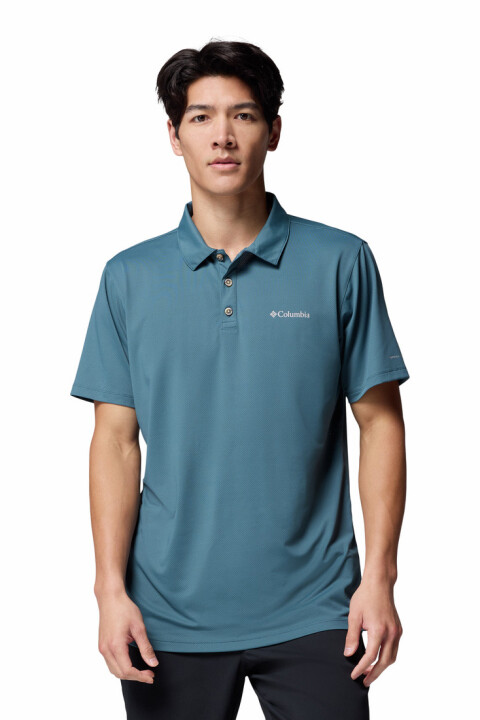 Erkek Tech Trail Utility Kısa Kollu Polo T-Shirt - Mavi - Columbia