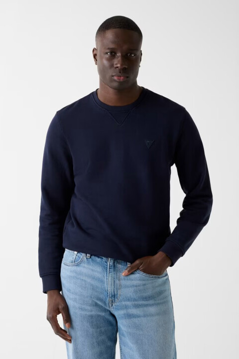 Erkek Terry Sweatshirt - Lacivert - Guess