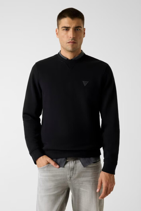 Erkek Terry Sweatshirt - Siyah 