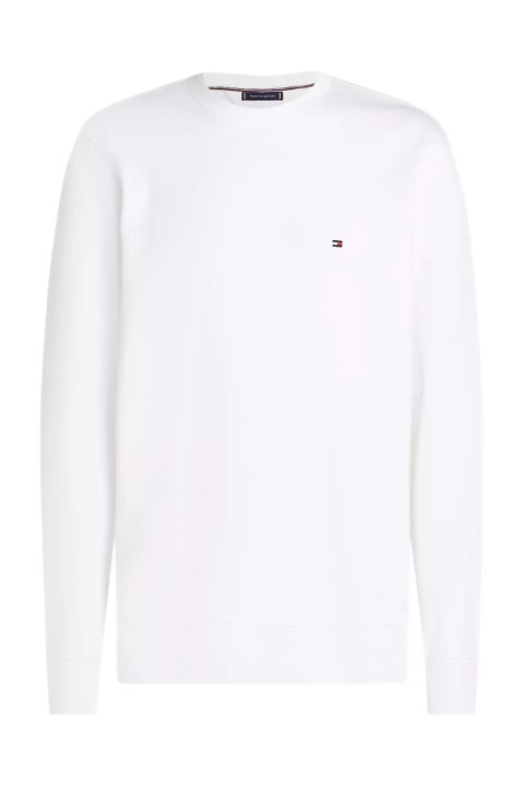 Erkek Terry Yuvarlak Yaka Sweatshirt - Beyaz 