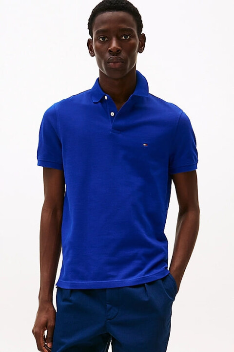 Erkek Th 1985 Regular Düz Polo T-Shirt - Mavi 