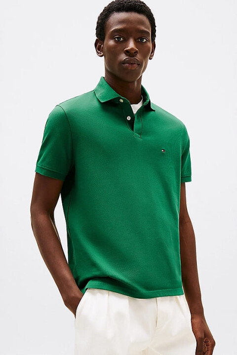 Erkek Th 1985 Regular Düz Polo T-Shirt - Yeşil 