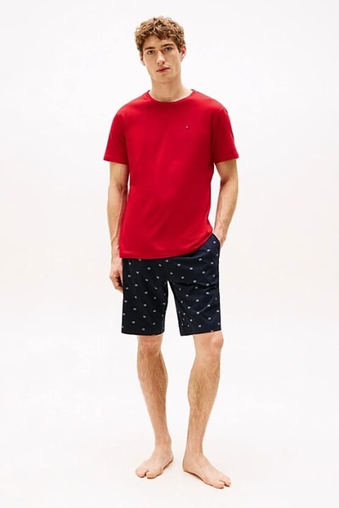 Erkek Th Baskılı T-Shirt ve Şort Pijama Takımı - Mix - Tommy Hilfiger