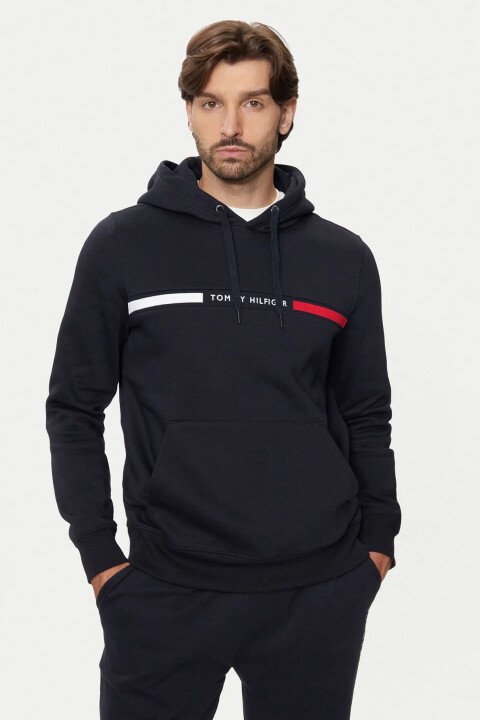 Erkek Th Chest Logo Drawstring Sweatshirt - Lacivert - Tommy Hilfiger