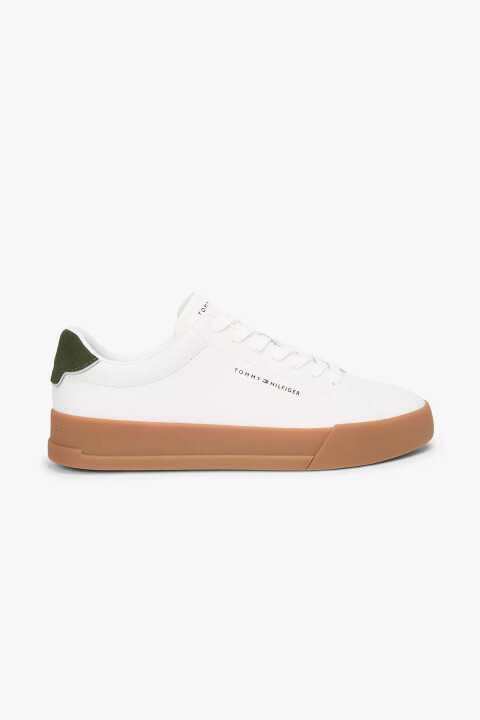 Erkek TH Court Leather Detail Essential Sneaker Ayakkabı - Beyaz 