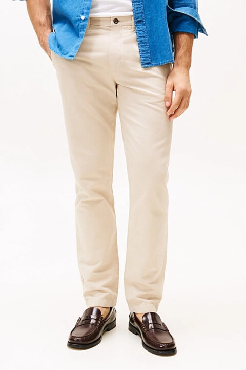 Erkek Th Denton ChınoLıno Pantolon - Ekru - Tommy Hilfiger