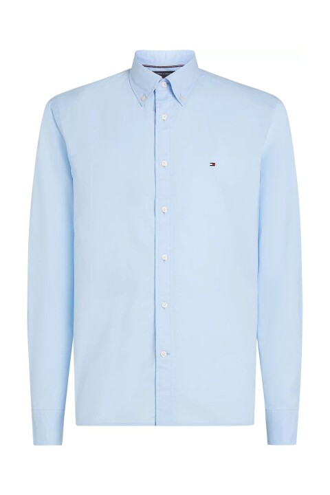 Erkek Th Logolu Rahat Gömlek - Mavi 