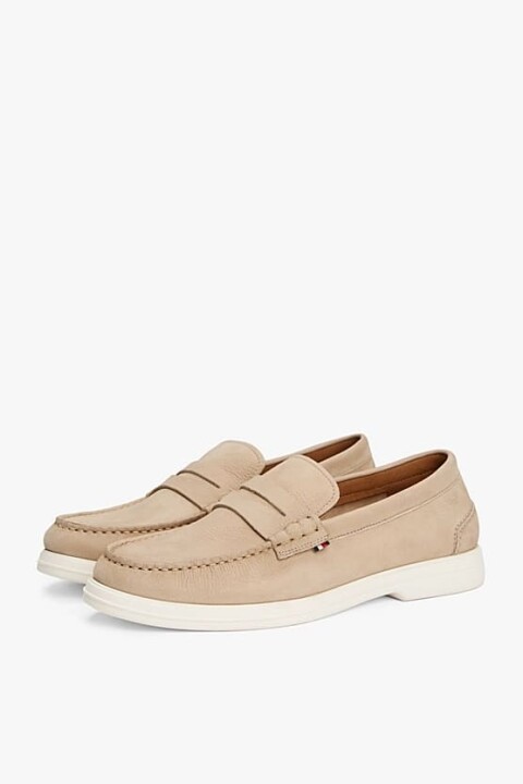 Erkek Th Nubuk Loafer Ayakkabı - Bej - Tommy Hilfiger