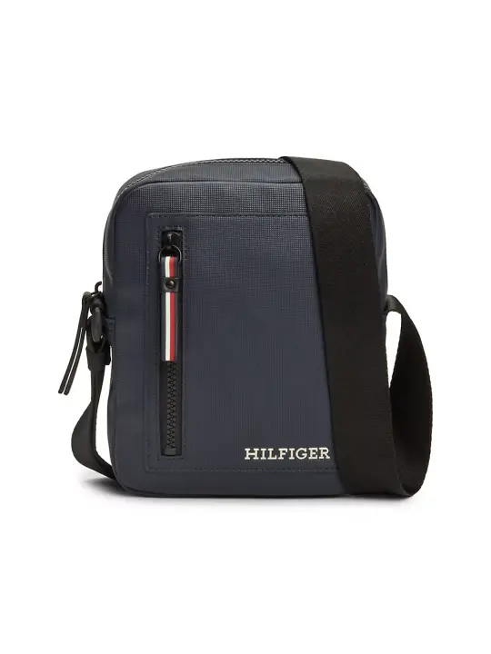 Erkek Th Pıque Mini Muhabir Çantası - Mavi - Tommy Hilfiger