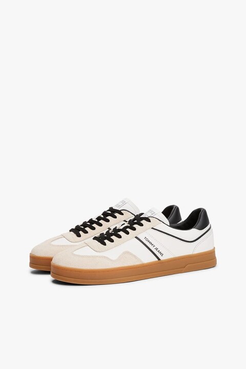 Erkek The Greenwich Süet ve Deri Detaylı Kort Sneaker - Ekru 