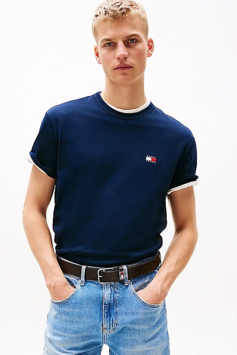 Erkek Tjm Badge T-Shirt - Lacivert 