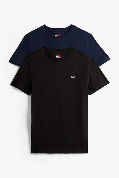 Erkek Tjm Extra Slim Jersey 2'li T-Shirt - Siyah/Lacivert 
