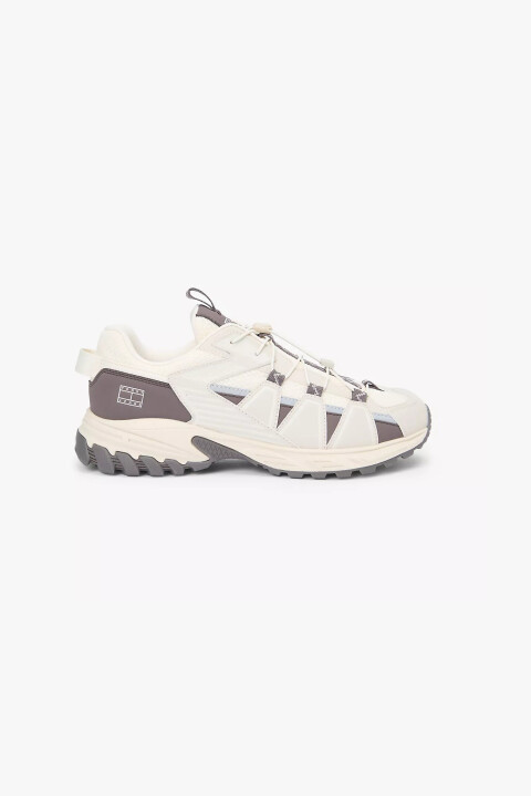 Erkek TJM Outdoor Runner Sneakers - Ekru/Gri - Tommy Hilfiger