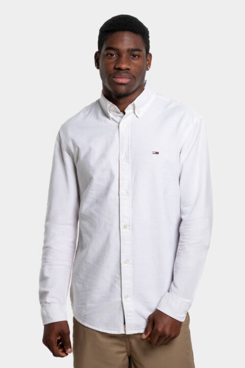 Erkek Tjm Oxford Gömlek - Ekru - Tommy Hilfiger