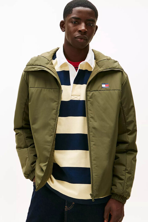 Erkek TJM Padded Poly Mont - Haki - Tommy Hilfiger