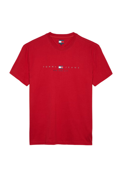 Erkek TJM Reg Flag Linear SS Tee Ext T-Shirts - Kırmızı 