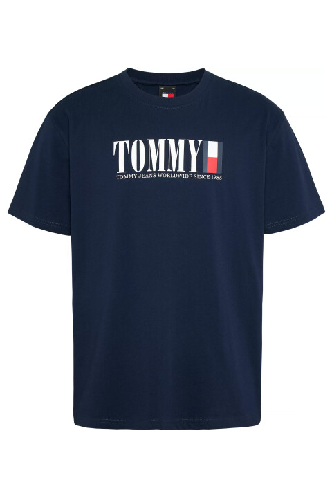 Erkek Tjm Reg Tommy Dna Flag Tee Ext T-Shirt-Lacivert 