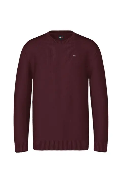 Erkek Tjm Slım Essntl Kazak - Bordo - Tommy Hilfiger