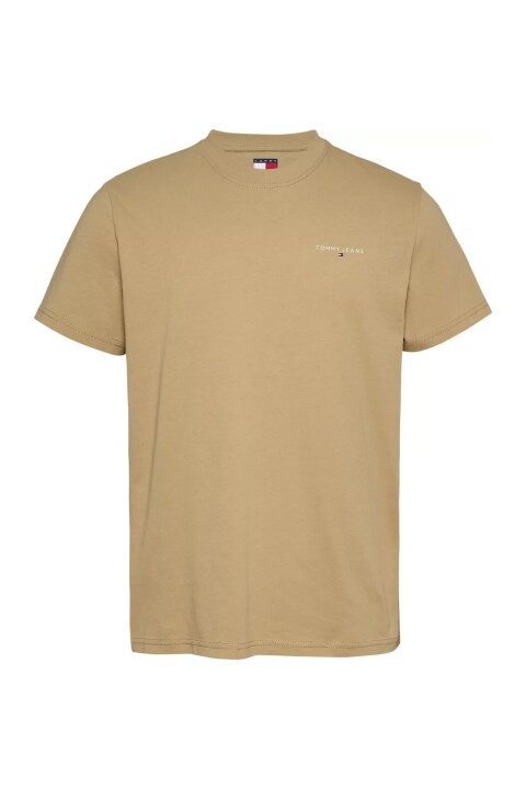 Erkek Tjm Slim Linear Chest T-Shirt - Bej 