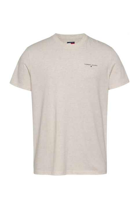 Erkek Tjm Slim Linear Chest T-Shirt - Ekru 