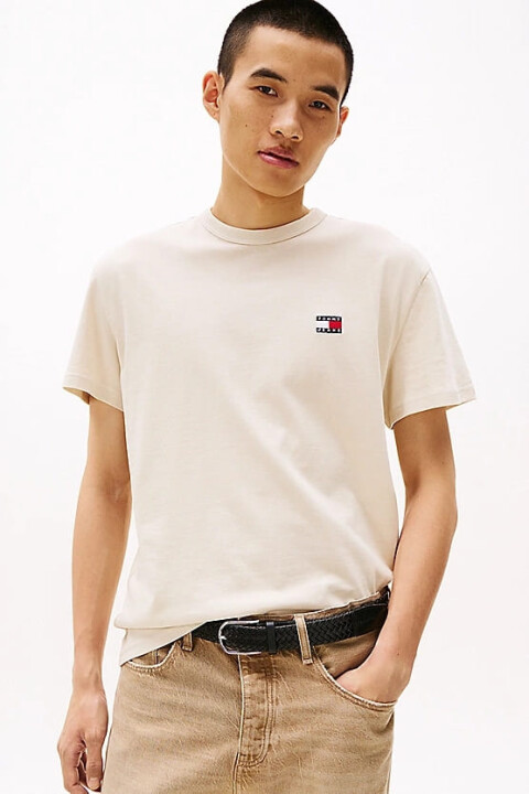 Erkek Tjm Tek Renk T-Shirt - Krem 
