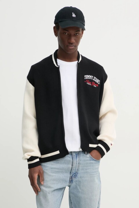 Erkek Tjm Varsity Baseball Hırka - Siyah - Tommy Hilfiger