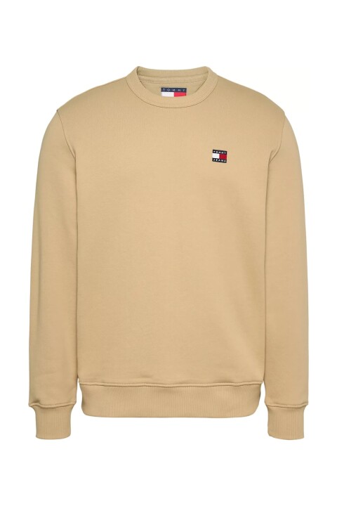 Erkek Tjw Reg Badge Crew Sweatshirt - Bej - Tommy Hilfiger
