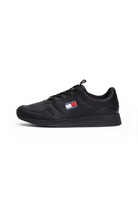 Erkek Tommy Jeans Flexı Runner Sneaker-Siyah 