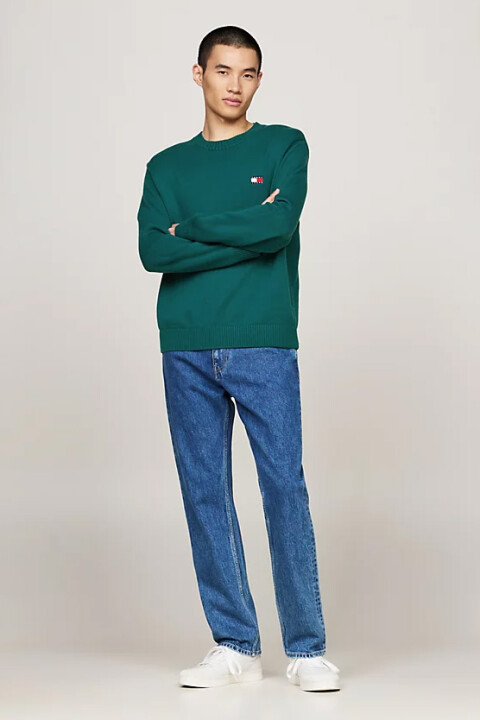 Erkek Tommy Rozetli Yünlü Kazak - Yeşil 