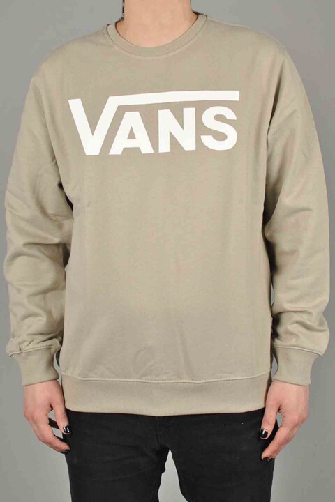 Erkek Vans Classic III Crew Logo Sweatshirt - Bej - Vans