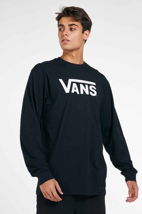 Erkek VANS Uzun Kollu T-Shirt - Siyah 