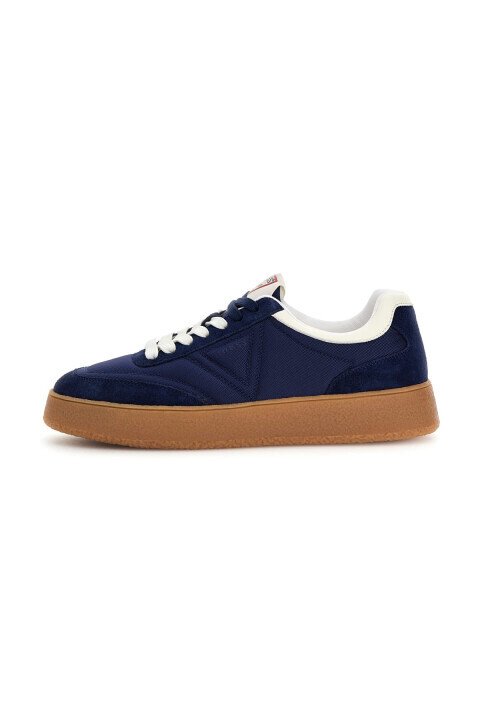 Erkek Wimoh Deri Karışımlı Sneaker - Mavi 