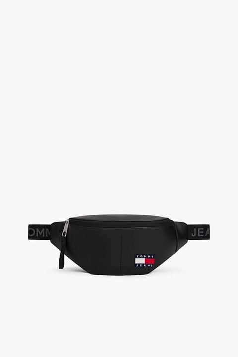 Erkek Yazılı Askılı Bel Çantası - Siyah - Tommy Hilfiger