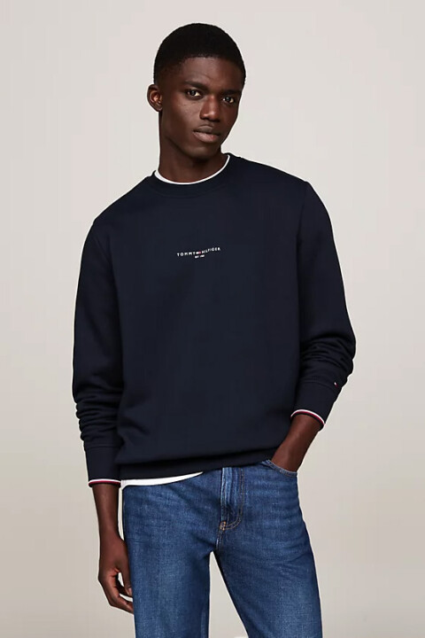 Erkek Yuvarlak Yaka Sweatshirt - Lacivert 