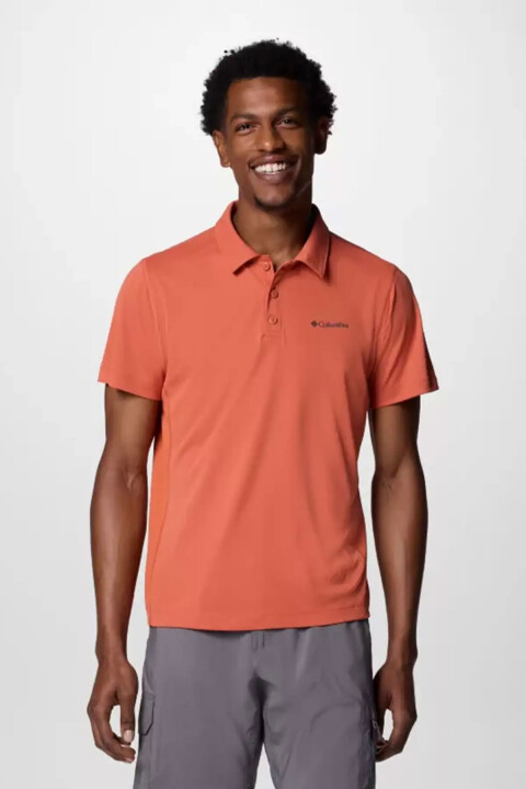 Erkek Zero Rules Kısa Kollu Polo T-Shirt - Kiremit - Columbia