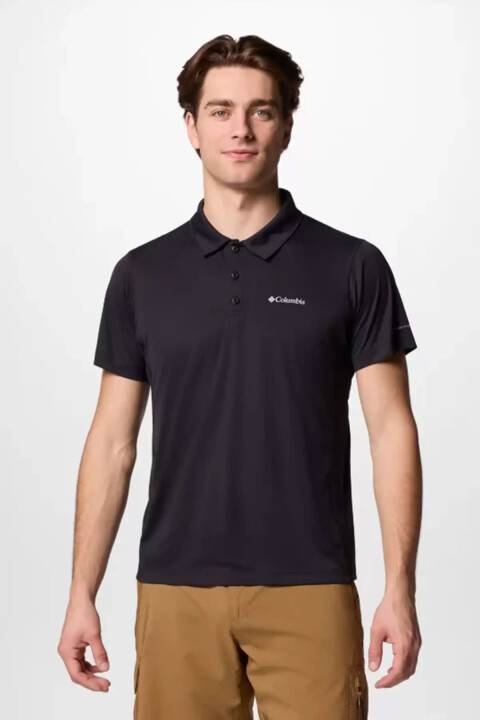 Erkek Zero Rules Light Polo Kısa Kollu T-Shirt - Siyah - Columbia