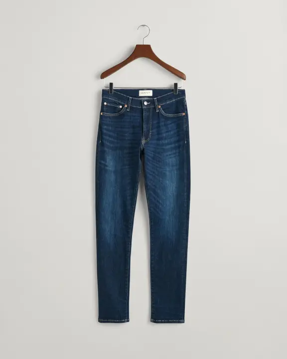 Erkek Extra Slim Fit Jean Pantolon-Lacivert - Gant