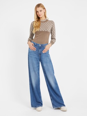 Kadın 4G Logolu Kazak - Bej - Guess