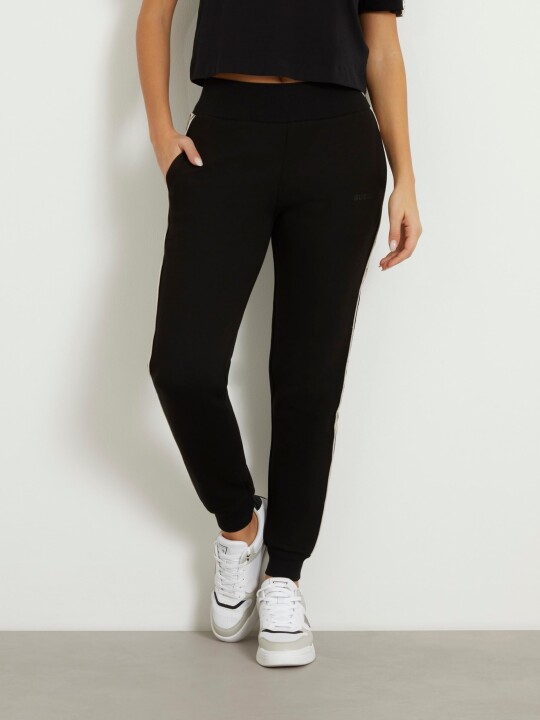 Kadın Yanı Logolu Jogger Pantolon-Siyah 