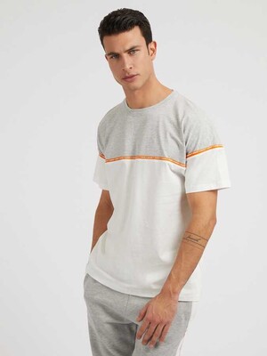 Logo Şeritli Erkek Tişört-Grimelanj 