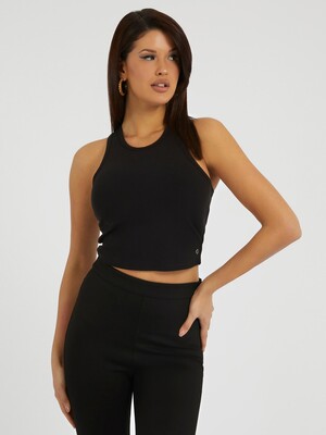 Kadın Rib Kadın Triko Crop-Siyah - Guess