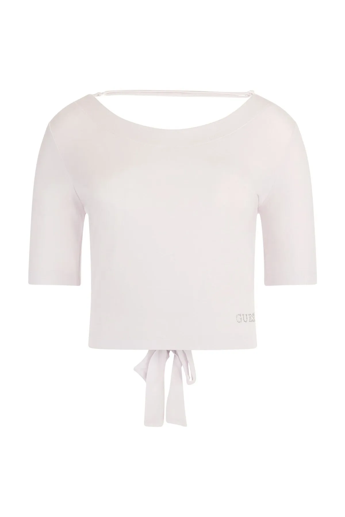 Kadın Ss Rn Back Bow Kadın Crop-W3Gı28K68D2-Ekru - Guess