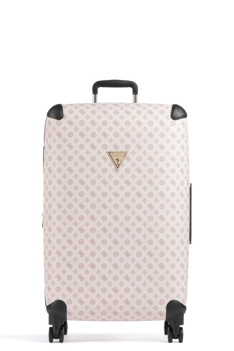 Wilder 4G Ve Peony Logolu Büyük Boy Valiz-Pudra Pembe - Guess