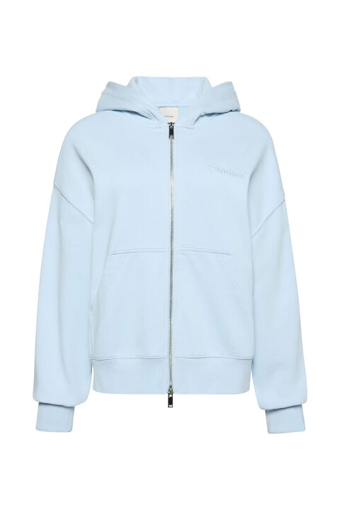 Kadın A- Logo Emb French Terry FZ Hood Sweatshirt – Açık Mavi 