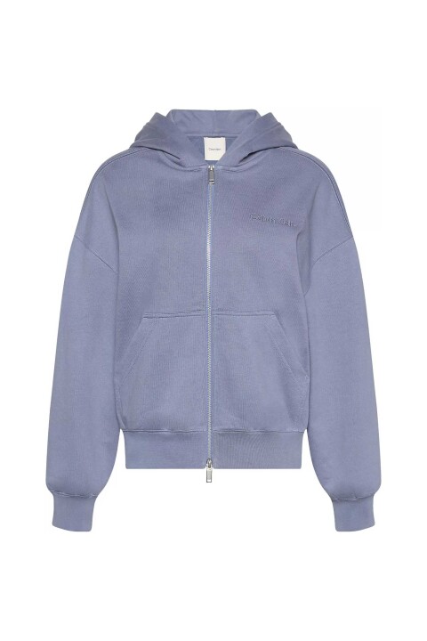 Kadın A- Logo Emb French Terry Kapüşonlu Sweatshirt - Mavi 