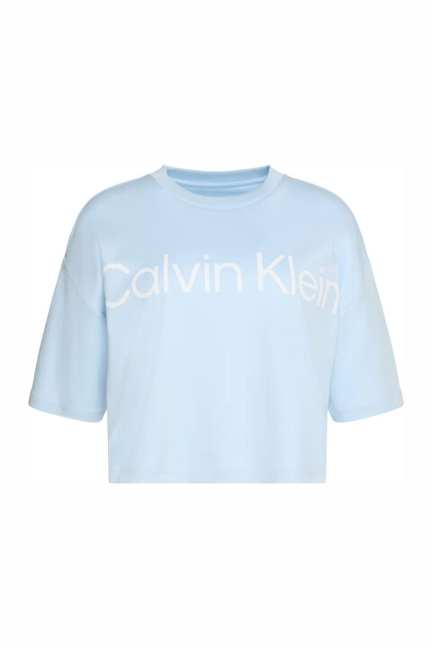 Kadın A-SS Boxy Logo Graphic T-Shirt - Mavi 