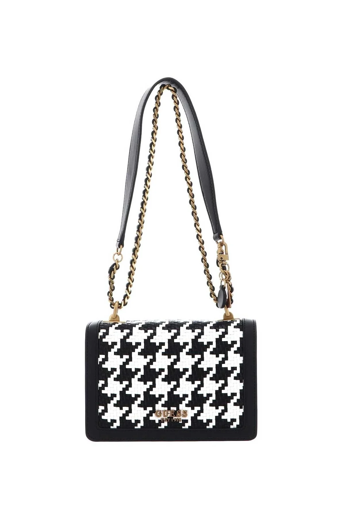 Kadın Abey Convertible Çapraz Askılı Çanta - Siyah / Beyaz - Guess